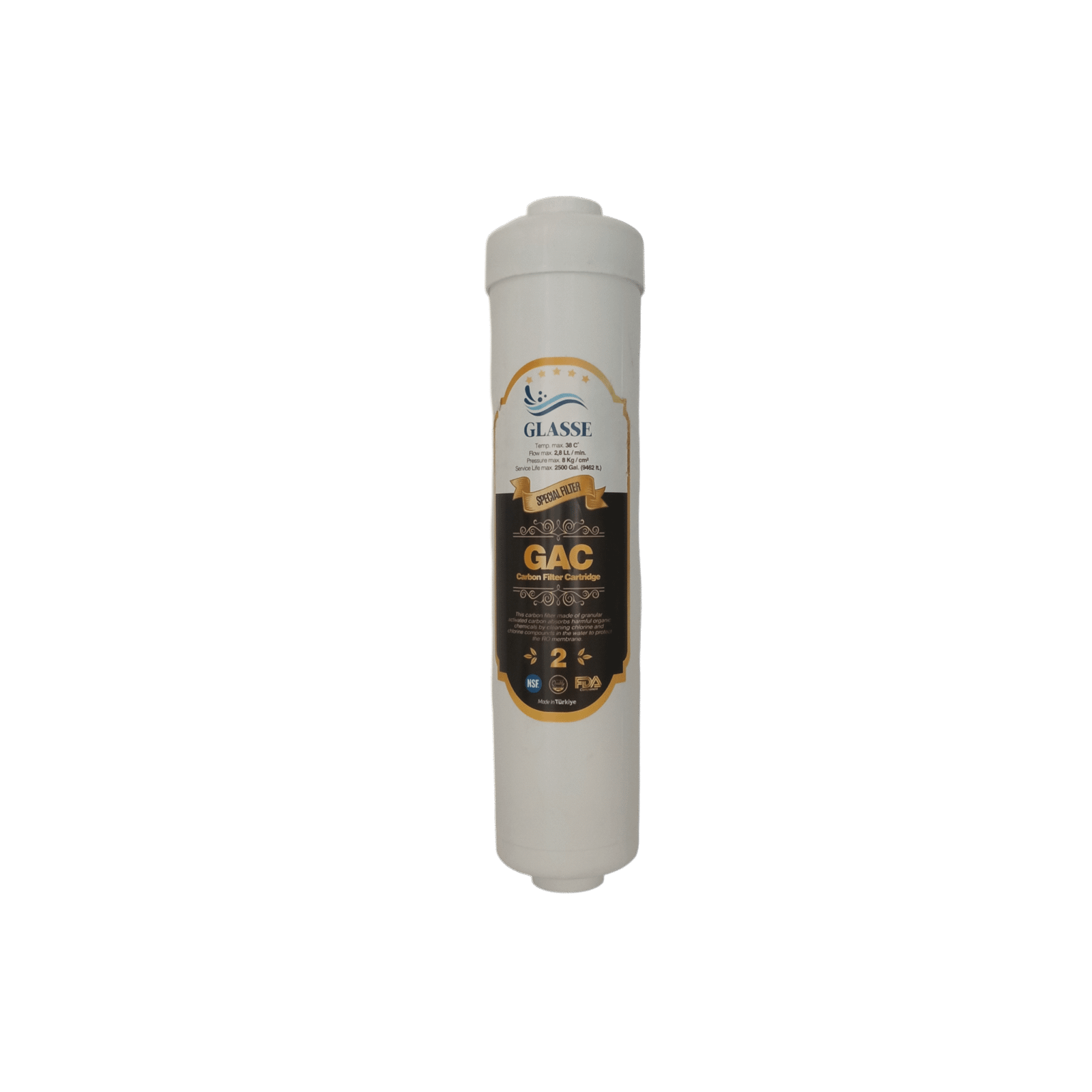 Cartouche charbon actif GAC Glasse Capsule