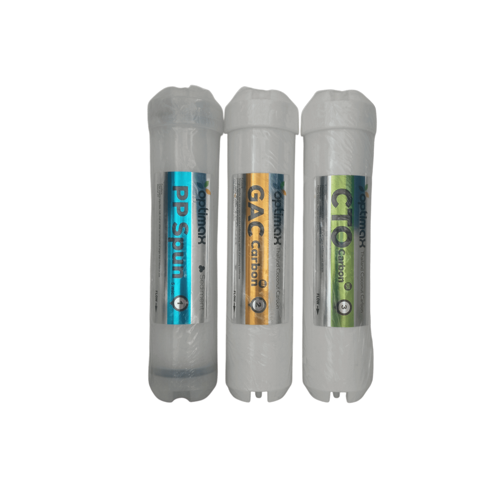 Kit 3 cartouches de préfiltration Optimax Capsule PP GAC CTO