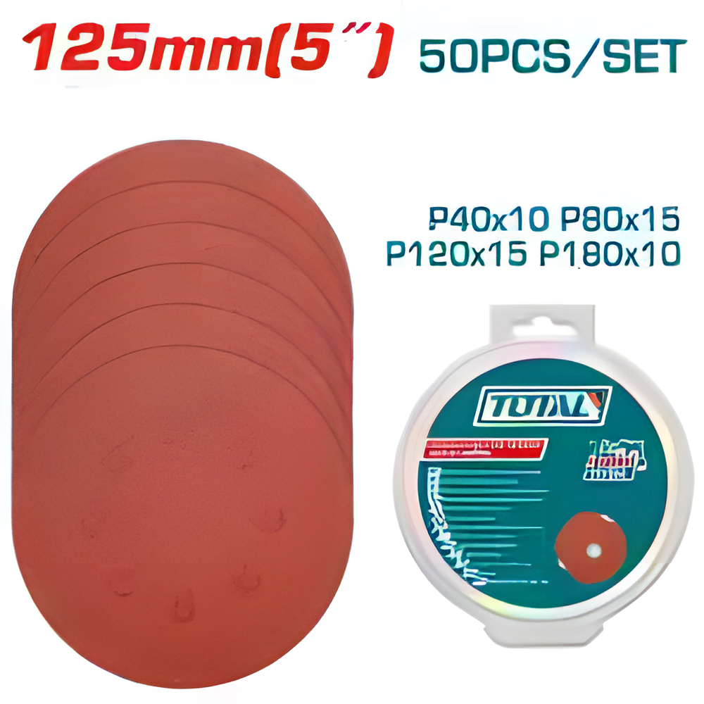 Feuille abrasive pour ponceuse orbitale TOTAL TAC7312511