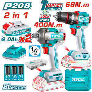 Kit combo sans fil 2 pièces TOTAL TCKLI20275