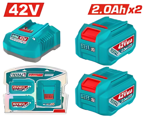Kit batterie et chargeur Lithium-Ion TOTAL TFBCPM20221