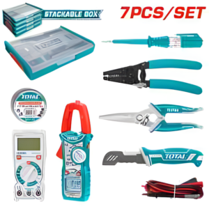 Coffret 7 outils télécommunication TOTAL THKTV02T071