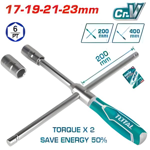 Clé en croix rapide TOTAL THTRCW40231