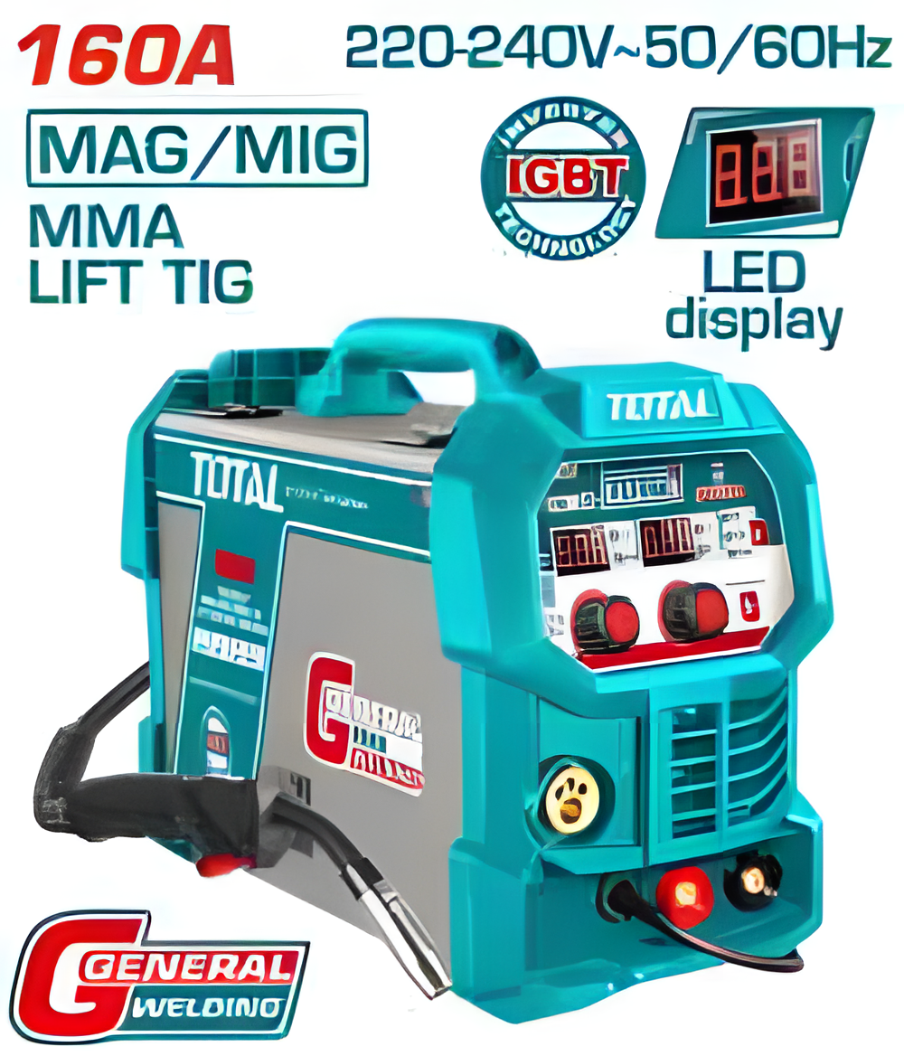 Machine à souder inverseur MAG/MIG/MMA/TIG TOTAL TMGT16058