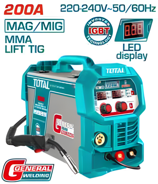 Machine à souder inverseur MAG/MIG/MMA/TIG TOTAL TMGT20058