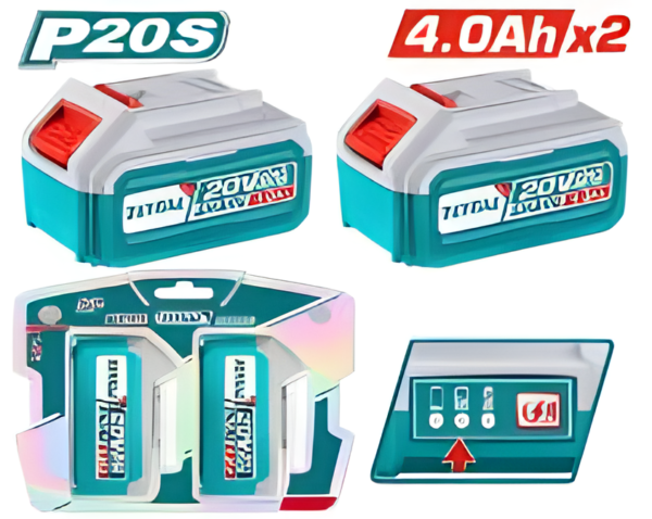 Kit batterie Lithium-Ion P20S TOTAL TOSLI240312