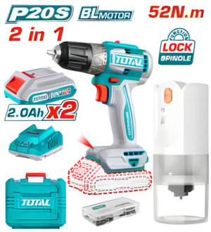 Kit combo sans fil 2 pièces TOTAL TOSLI240315