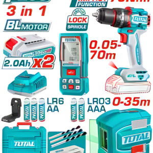 Kit combo sans fil 3 pièces TOTAL TOSLI250511