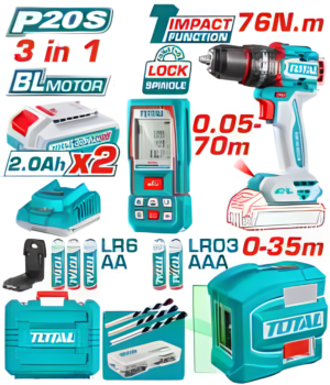 Kit combo sans fil 3 pièces TOTAL TOSLI250511