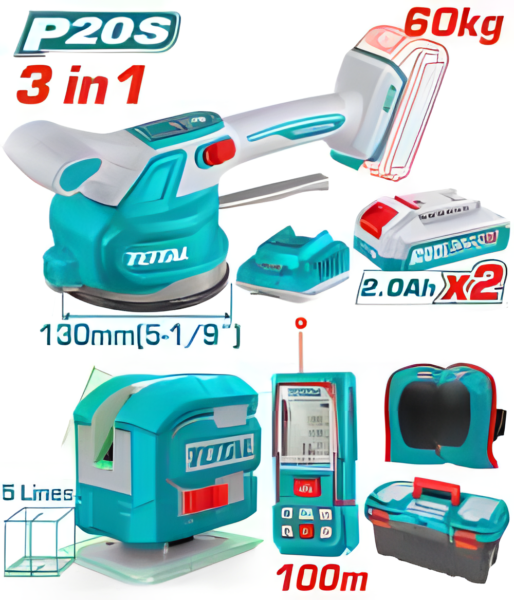 Kit combo sans fil 3 pièces TOTAL TOSLI250606
