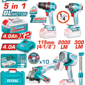 Kit combo sans fil 5 pièces TOTAL TOSLI250692