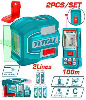 Kit niveau laser et mesure distance TOTAL TOSLL0502