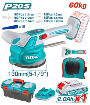 Machine vibrante pour carrelage sans fil TOTAL TTVLI20018