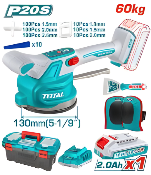 Machine vibrante pour carrelage sans fil TOTAL TTVLI20018
