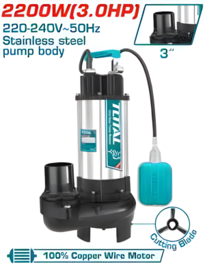 Pompe submersible eaux usées TOTAL TWP7220026