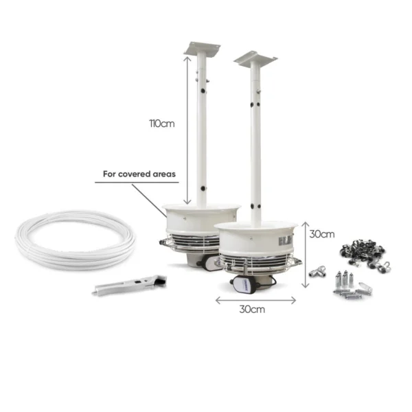 Idrobase Kit Mist Fan 360° – Brumisation avec ventilateurs